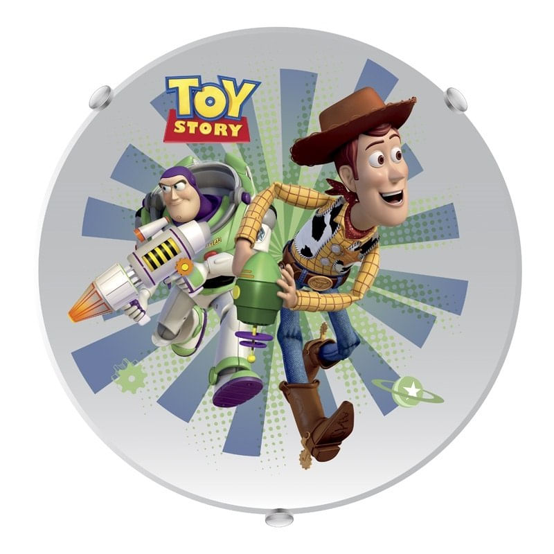 Plafon Redondo Toy Story 30cm E27 40W Acrílico/vidro Startec 