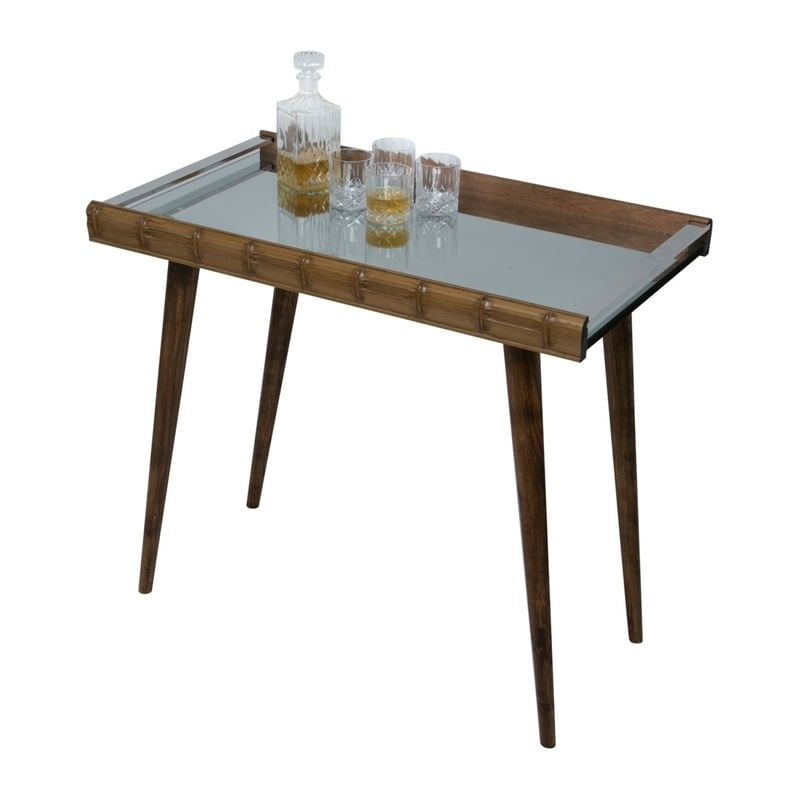 Aparador de Madeira 85cm com Espelho Bambu Woodart Lojas Incor Armario Modulado Banheiro ~ Aparador de Madeira 85cm com Espelho Bambu Woodart Lojas Incor