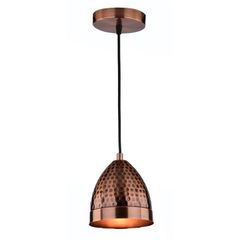 Pendente-de-Aco-Martelado-Ø14cm-Acobreado-TD3013-Taschibra