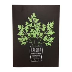Quadro-Decorativo-Preto-Parsley-Herbs-Urban