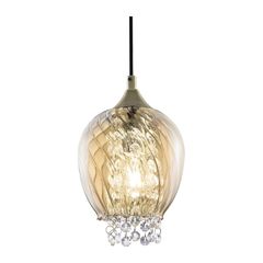 Pendente-Tulipa-5684-com-Cristais-1xE27-Ø14cm-Champagne