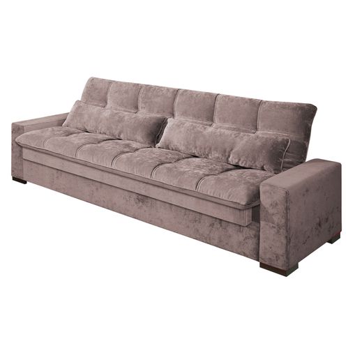 sofa cama 4 lugares rose em veludo 2 22m cetum