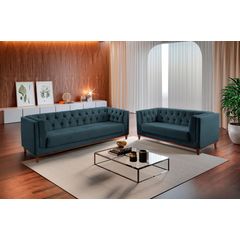 Sofa-2-Lugares-Azul-em-Veludo-160m-Renungan---Ambientada