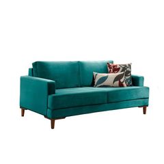 Sofa-2-Lugares-Azul-Esmeralda-em-Veludo-153m-Lirio.jpg