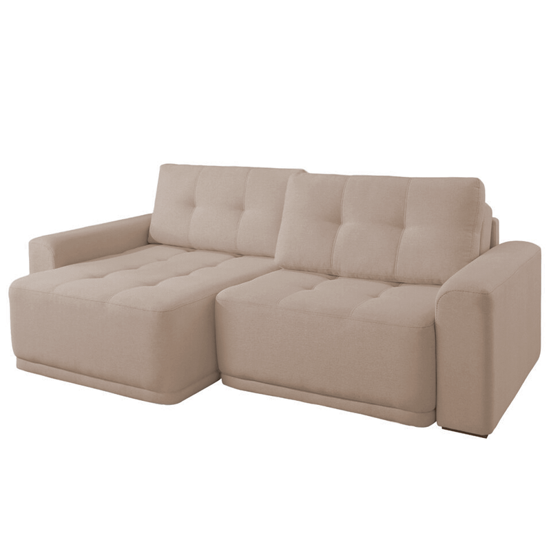 Sofá Cama Retrátil 4 lugares Veludo Azul 2,40m Cancún Overstok